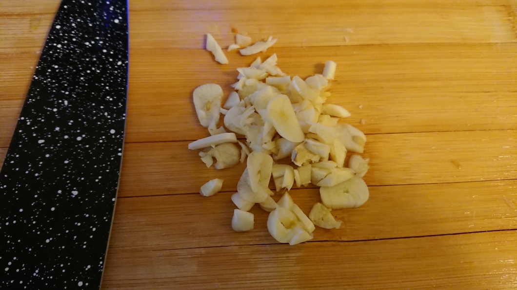 Chop Up A Bunch Of Fresh Garlic - I used 4 Cloves